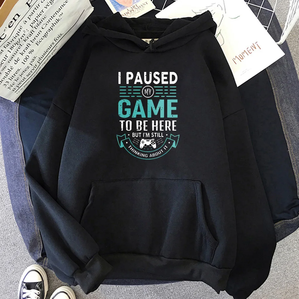 Толстовка с капюшоном I Paused My Game To Be Here, винтажная уличная одежда, мужские толстовки, пуловер большого размера с длинными рукавами, зимние топы, флисовые Sudadera
Толстовка с капюшоном I Paused My Game To Be Here, винтажная уличная одежда, мужские толстовки, пуловер большого размера с длинными рукавами, зимние топы, флисовые Sudadera