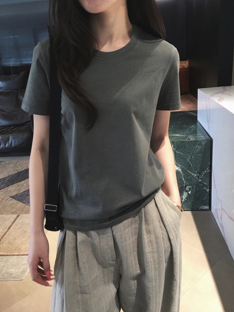 Cuijia High-quality Cotton Distressed Lightweight round Neck Short Sleeve T-shirt Women's Casual Style Pure Color Spring Fashion
Cuijia High-quality Cotton Distressed Lightweight round Neck Short Sleeve T-shirt Women's Casual Style Pure Color Spring Fashion