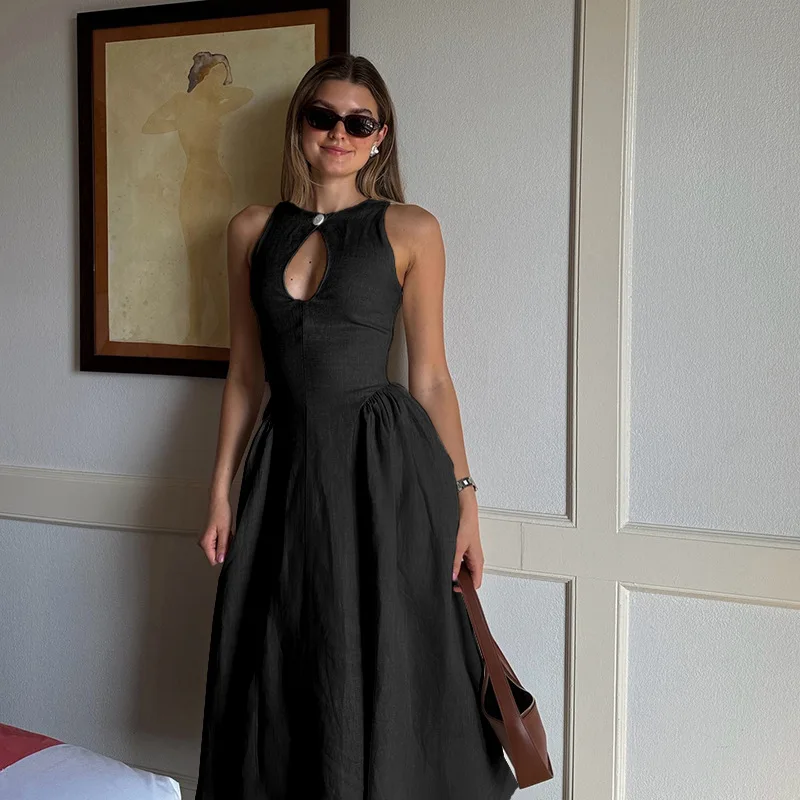 2024 new fashion long skirt European and American style temperament sexy hollow A pendulum dress women
2024 new fashion long skirt European and American style temperament sexy hollow A pendulum dress women