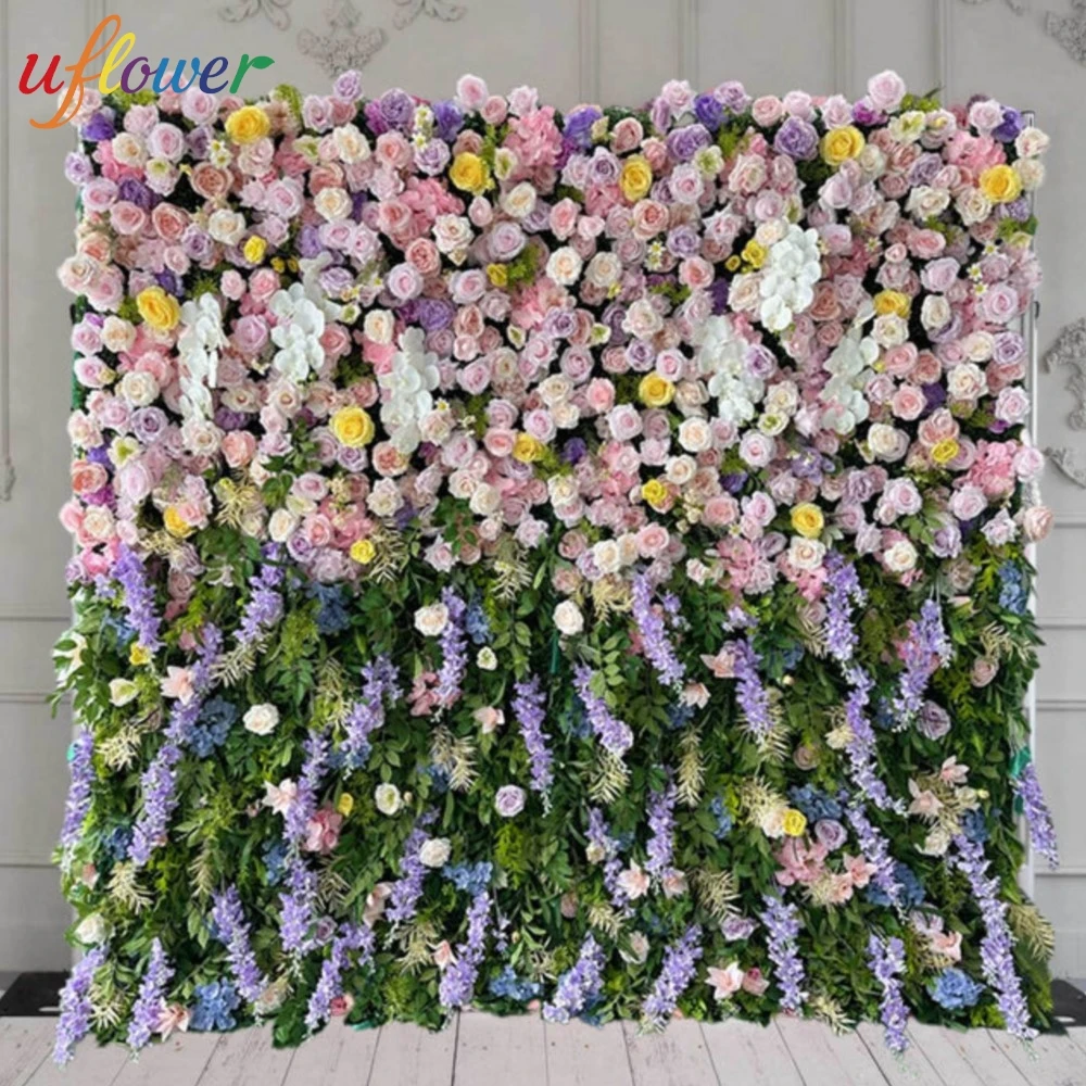 Uflower pink purple rose peony white Phalaenopsis artificial plant flower wall wedding background decoration party event layout
Uflower pink purple rose peony white Phalaenopsis artificial plant flower wall wedding background decoration party event layout