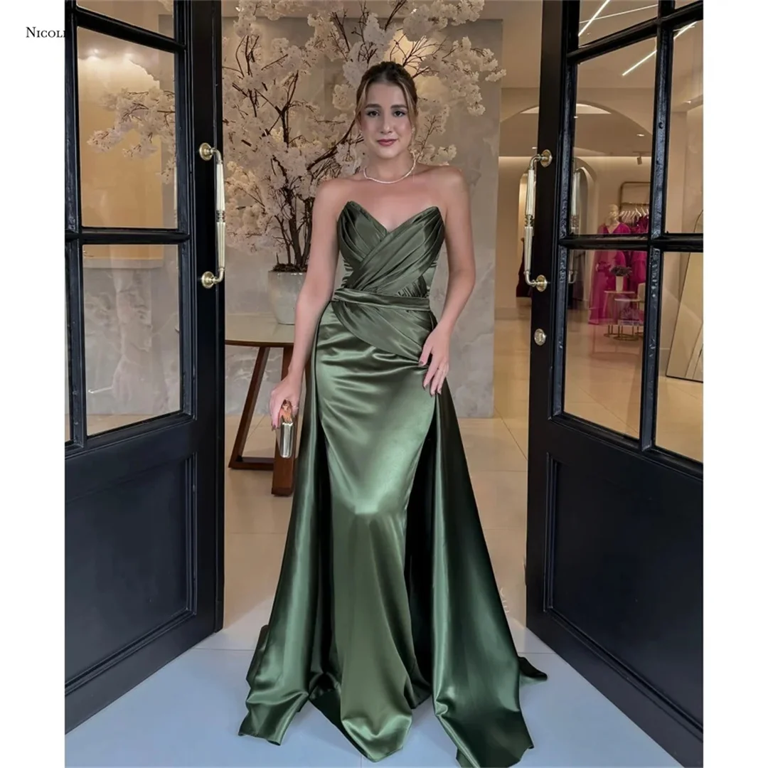 Nicole Fishtail Skirt Dresses Gala Dress Off-shoulder Party Dress for Wedding Custom Made Satin Cloth Robes De Cocktail Prom
Nicole Fishtail Skirt Dresses Gala Dress Off-shoulder Party Dress for Wedding Custom Made Satin Cloth Robes De Cocktail Prom