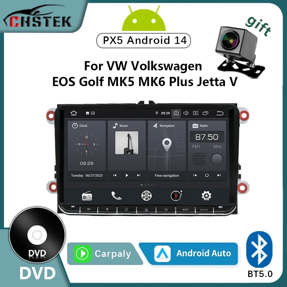 CHSTEK Car Radio Android Auto CarPlay Navigation Stereo For VW Volkswagen EOS Golf MK5 MK6 Plus Jetta V WIFI Multimedia Stereo
CHSTEK Car Radio Android Auto CarPlay Navigation Stereo For VW Volkswagen EOS Golf MK5 MK6 Plus Jetta V WIFI Multimedia Stereo