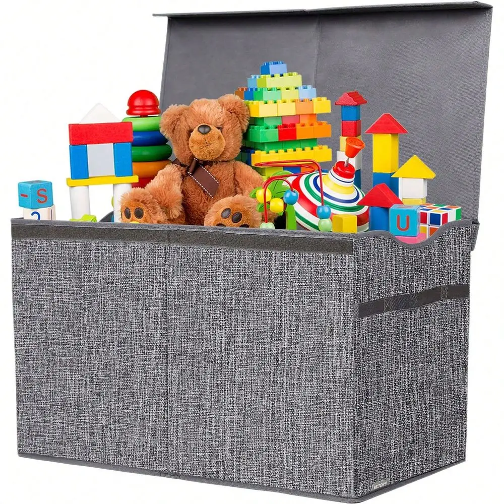 Toy Box Chest With Lid, Collapsible Sturdy Toy Storage Organizer Boxes Bins Baskets For Kids, Boys, Girls, Nursery, Playroom, 2
Toy Box Chest With Lid, Collapsible Sturdy Toy Storage Organizer Boxes Bins Baskets For Kids, Boys, Girls, Nursery, Playroom, 2