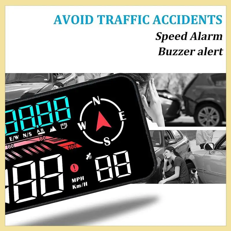 G12 HUD Head-Up Display GPS Car Display Speeding Alarm Driving Speed Universal As Shown Easy Install Easy To Use
G12 HUD Head-Up Display GPS Car Display Speeding Alarm Driving Speed Universal As Shown Easy Install Easy To Use