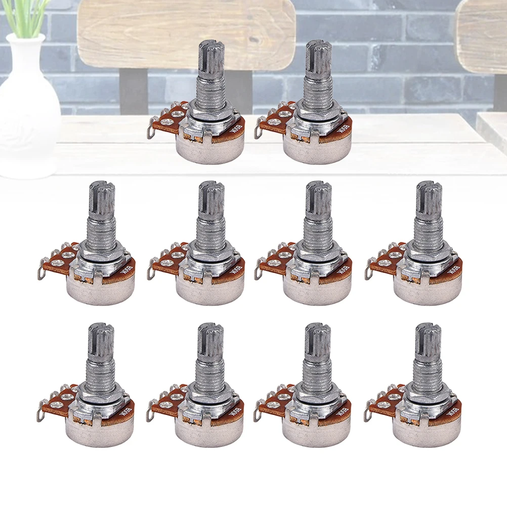 10pcs B50K Bass Guitar Potentiometer Full Size Audio Linear Taper Long Split Knurled Shaft Replacement For Digital Guitar Bass
10pcs B50K Bass Guitar Potentiometer Full Size Audio Linear Taper Long Split Knurled Shaft Replacement For Digital Guitar Bass