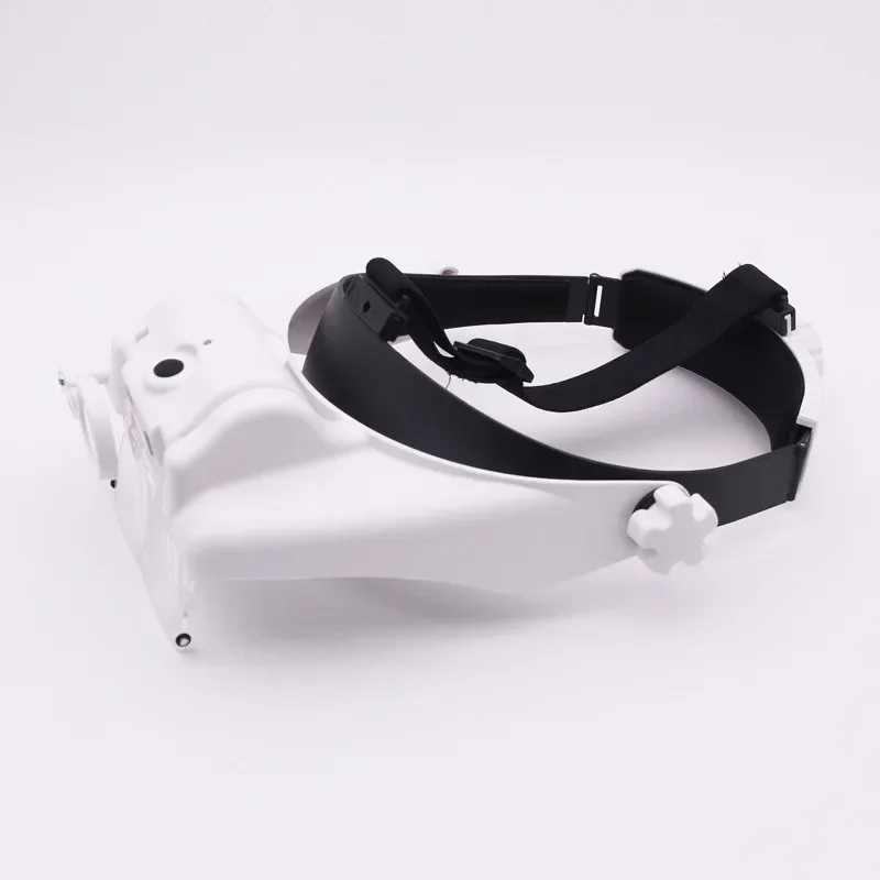 HandFree HeadMounted MagnifyingGlass Magnifier with LED Light Adjustable Magnification Level for Cose Work Reading Jewelry Repai