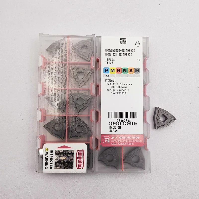 WNMG080404-TS NS530 /WNMG080408-TS NS530 /WNMG080404-TS NS9530 /WNMG080408-TS NS9530 CNC turning blade carbide inserts 10Pcs
WNMG080404-TS NS530 /WNMG080408-TS NS530 /WNMG080404-TS NS9530 /WNMG080408-TS NS9530 CNC turning blade carbide inserts 10Pcs