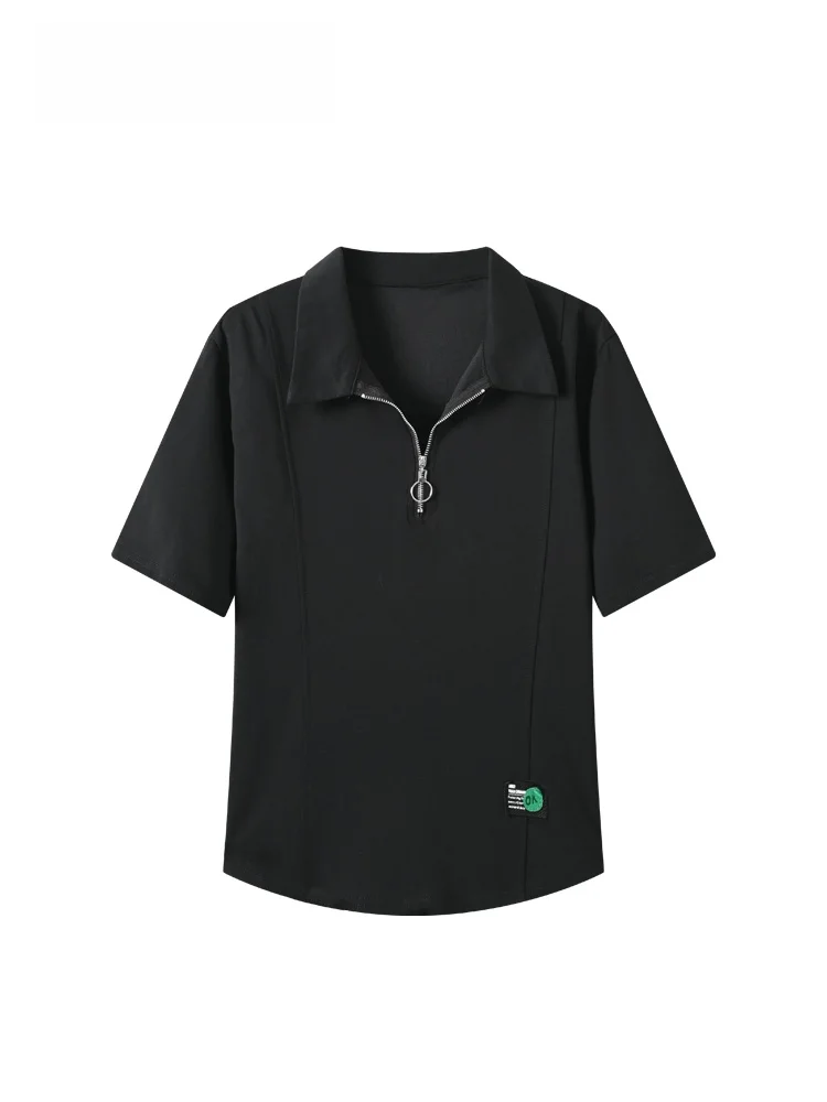 plus Size Women's T-Shirt Summer New Style Fashion Zipper Collar Short Sleeve Casual Loose Fit Regular Thickness Cotton
plus Size Women's T-Shirt Summer New Style Fashion Zipper Collar Short Sleeve Casual Loose Fit Regular Thickness Cotton