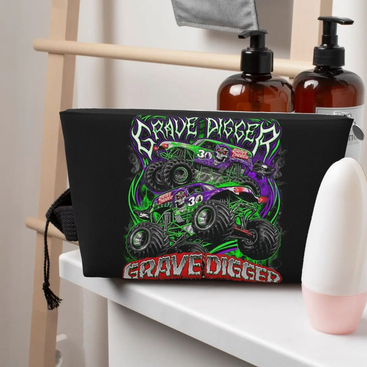 Monster Jam Grave Digger Monster Truck Art Fans Women Cosmetic Bags Travel Makeup Organizer Pouch Toiletry Storage Dopp Kit Box
Monster Jam Grave Digger Monster Truck Art Fans Women Cosmetic Bags Travel Makeup Organizer Pouch Toiletry Storage Dopp Kit Box