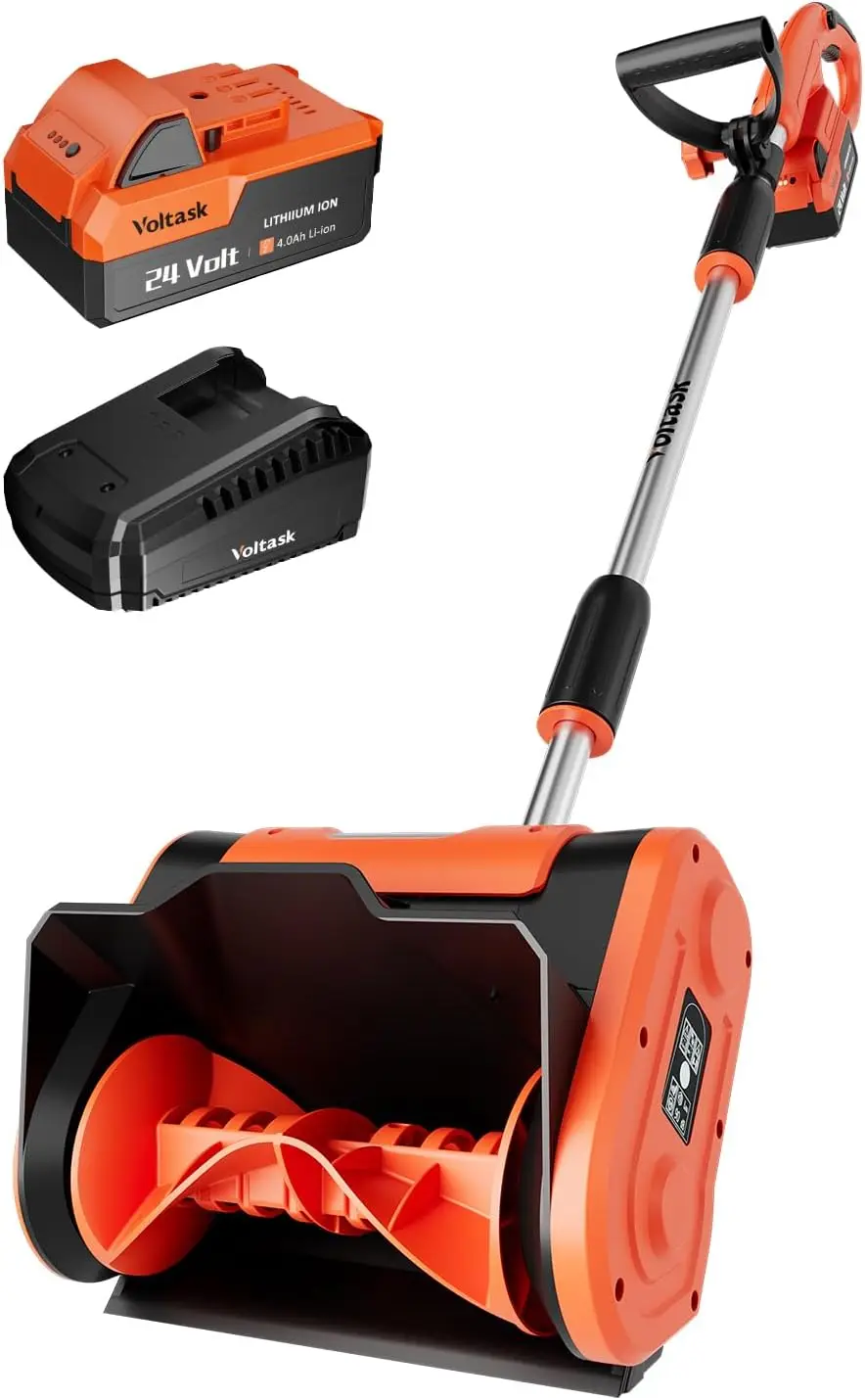 24V Cordless Snow Shovel - 11-Inch Wide, 4-Ah Battery & Quick Charger Included, Lightweight Electric Snow Blower
24V Cordless Snow Shovel - 11-Inch Wide, 4-Ah Battery & Quick Charger Included, Lightweight Electric Snow Blower