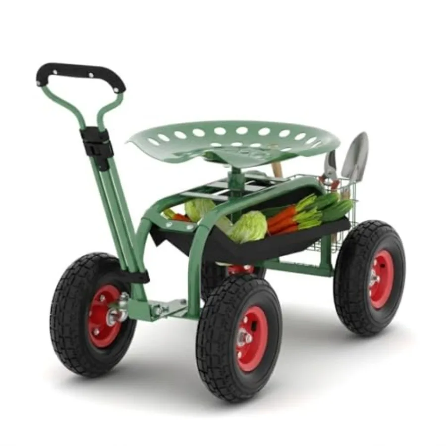 Garden Cart Rolling Workseat for Patio Yard Outdoors, Polypropylene Green, 360 Swivel Seat with Steering Handle Tool Tray
Garden Cart Rolling Workseat for Patio Yard Outdoors, Polypropylene Green, 360 Swivel Seat with Steering Handle Tool Tray