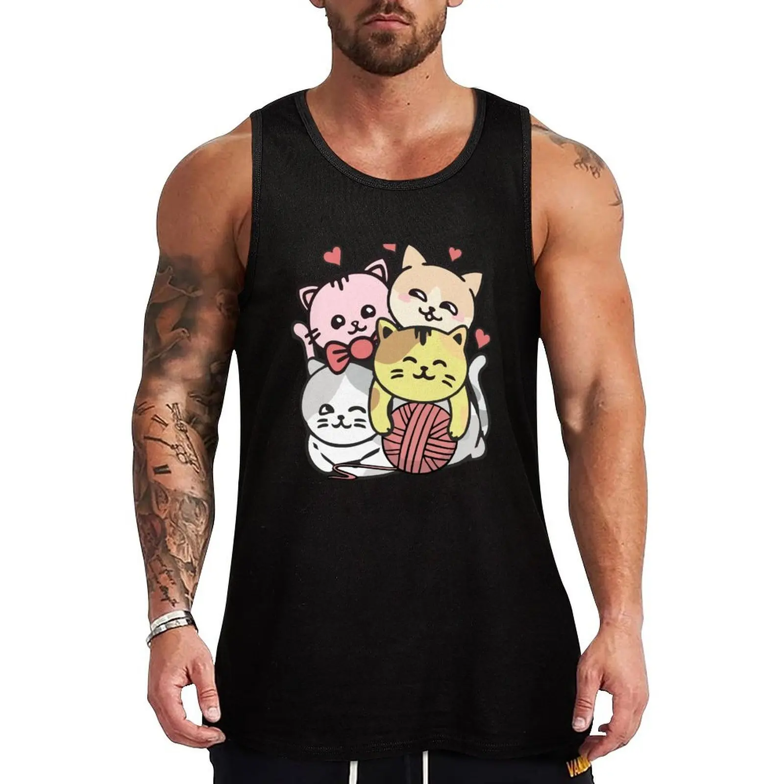 Cat Cats Pile Kawaii Cute Anime Kitten Playing With Yarn Ball Funny Gift Tank Top Classic Fit Undershirt Everyday Wear
Cat Cats Pile Kawaii Cute Anime Kitten Playing With Yarn Ball Funny Gift Tank Top Classic Fit Undershirt Everyday Wear