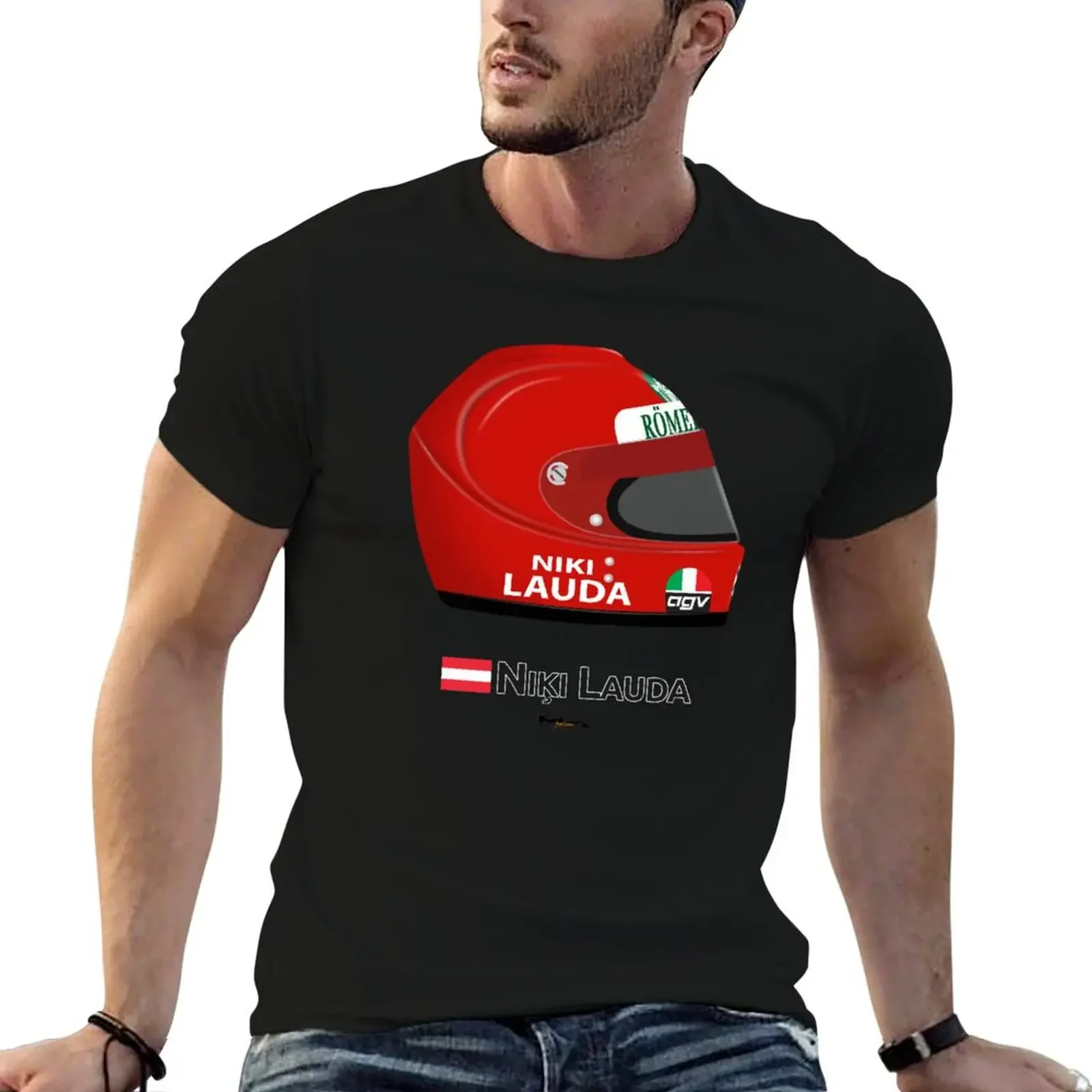 Niki Lauda - 1976 AGV Helmet T-Shirt sports fans summer 2025 T-shirts oversize shirts graphic tees t shirts for men cotton
Niki Lauda - 1976 AGV Helmet T-Shirt sports fans summer 2025 T-shirts oversize shirts graphic tees t shirts for men cotton
