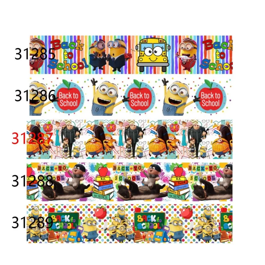 Back to School Minions Cartoon Printed Grosgrain Ribbon 10Yards for Bows Craft Materials DIY Accessories
Back to School Minions Cartoon Printed Grosgrain Ribbon 10Yards for Bows Craft Materials DIY Accessories