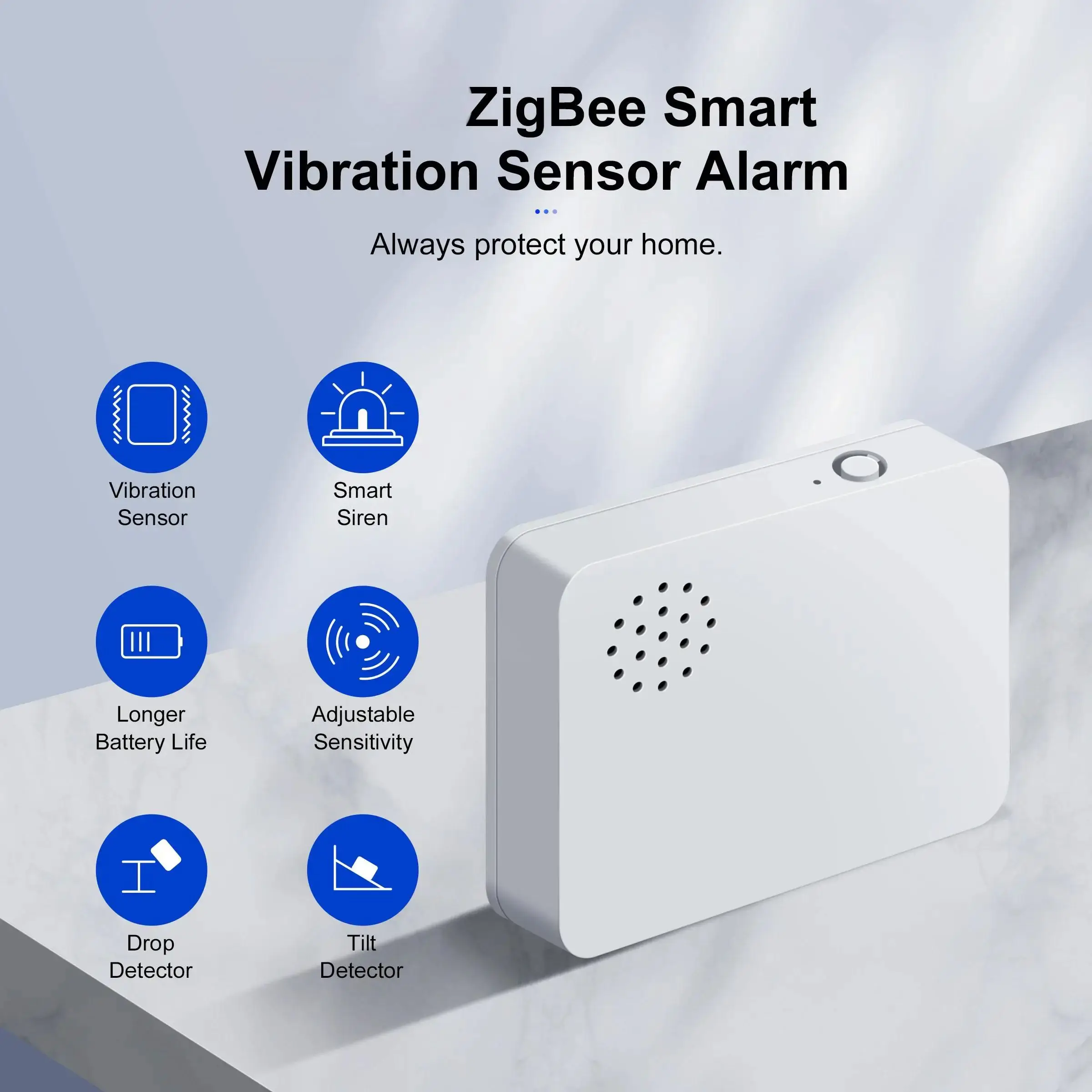 Умный датчик вибрации Tuya ZigBee, беспроводной детектор разбития/капель/наклона, встроенная интеллектуальная сирена, сигнализация для домашней безопасности
Умный датчик вибрации Tuya ZigBee, беспроводной детектор разбития/капель/наклона, встроенная интеллектуальная сирена, сигнализация для домашней безопасности