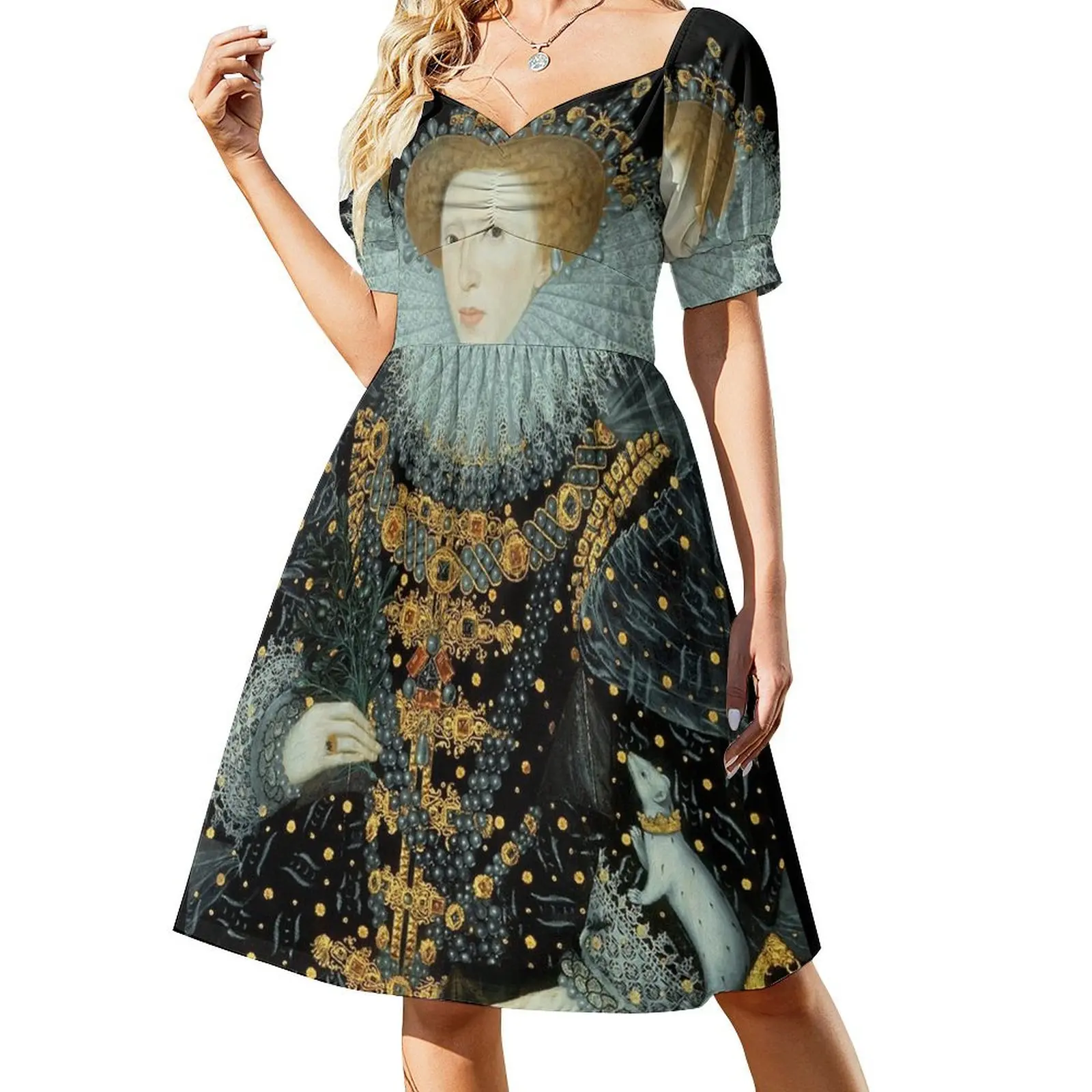 Portrait of Queen Elizabeth I Short-Sleeved Dress elegant evening dresses for women 2025 Women's long dress
Portrait of Queen Elizabeth I Short-Sleeved Dress elegant evening dresses for women 2025 Women's long dress