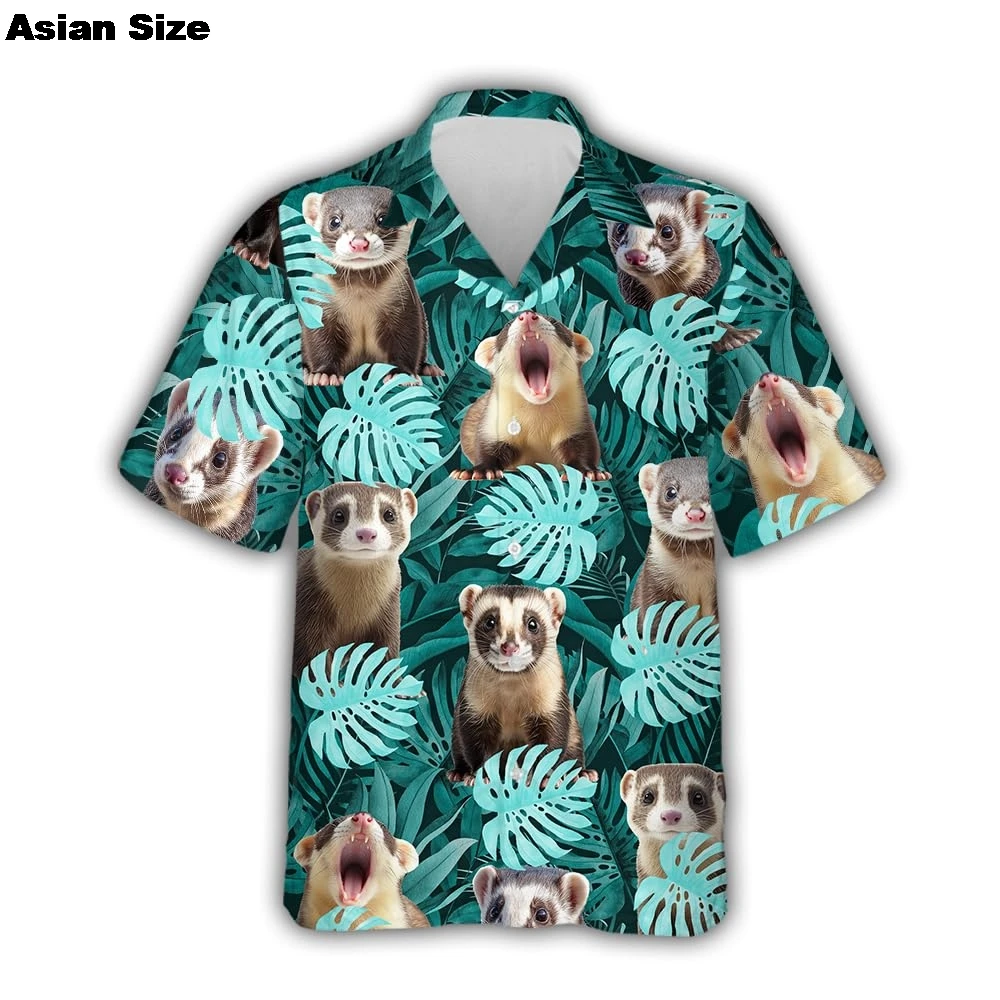 Men's Animal Hawaiian Shirt Tropical Ferret Button-Down Shirts Short Sleeve Holiday Casual Beach Shirts Harajuku Women Clothing
Men's Animal Hawaiian Shirt Tropical Ferret Button-Down Shirts Short Sleeve Holiday Casual Beach Shirts Harajuku Women Clothing