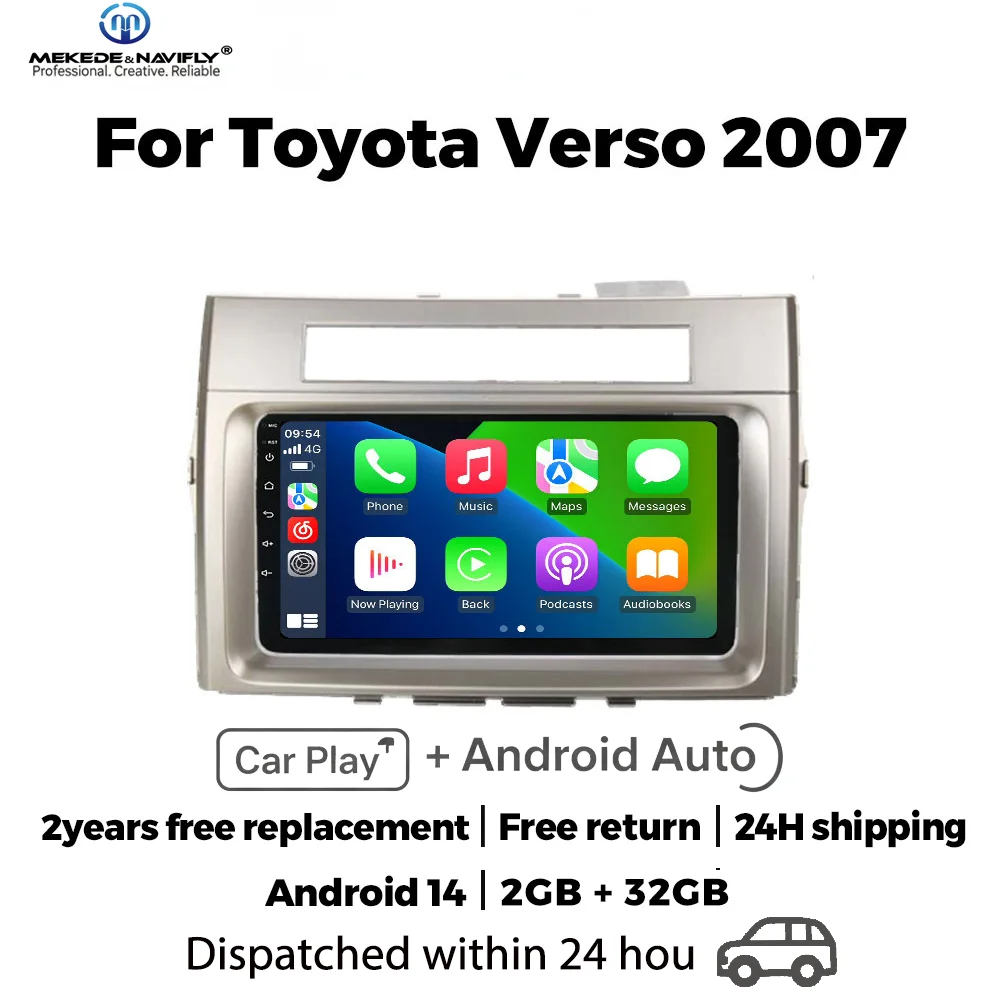Android 14 Intelligent Car audio system For Toyota Corolla Verso AR10 2004 - 2009 2 Din Carplay Screen Stereo Multimedia Player
Android 14 Intelligent Car audio system For Toyota Corolla Verso AR10 2004 - 2009 2 Din Carplay Screen Stereo Multimedia Player