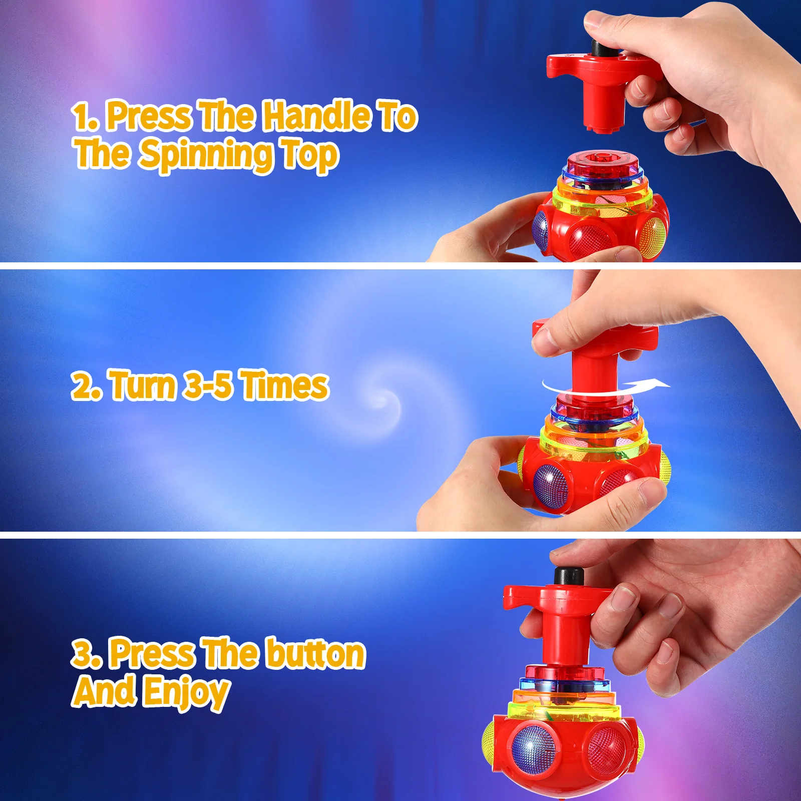 4 pcs Gyro Toys Electric Rotate Kids LED Child Toy Plastic Fun Musical Instrument for Children Play
4 pcs Gyro Toys Electric Rotate Kids LED Child Toy Plastic Fun Musical Instrument for Children Play