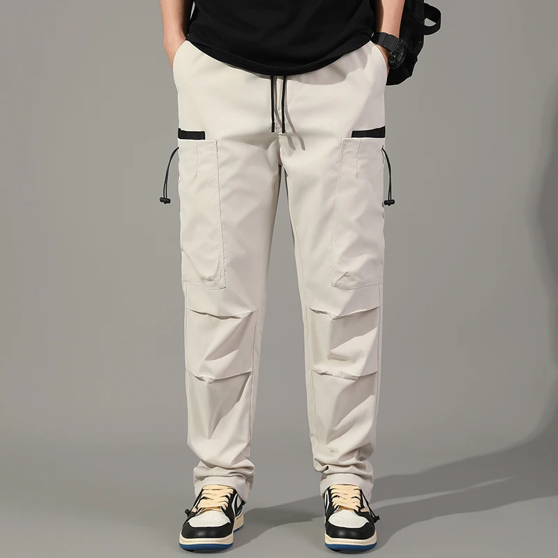 Cargo Pants Man High Street Korean Fashion Casual Pants Multi Pockets Outdoor Hiking Pants Loose Straight Drawstring Mens Pant
Cargo Pants Man High Street Korean Fashion Casual Pants Multi Pockets Outdoor Hiking Pants Loose Straight Drawstring Mens Pant