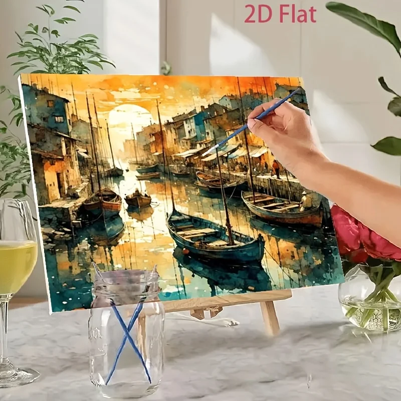 1pc frameless-1 Set of Digital Oil Painting Kit, Professional Art Use "Seaside Sunset Boat Scenery Hand-Painted Coloring Leisure
1pc frameless-1 Set of Digital Oil Painting Kit, Professional Art Use "Seaside Sunset Boat Scenery Hand-Painted Coloring Leisure