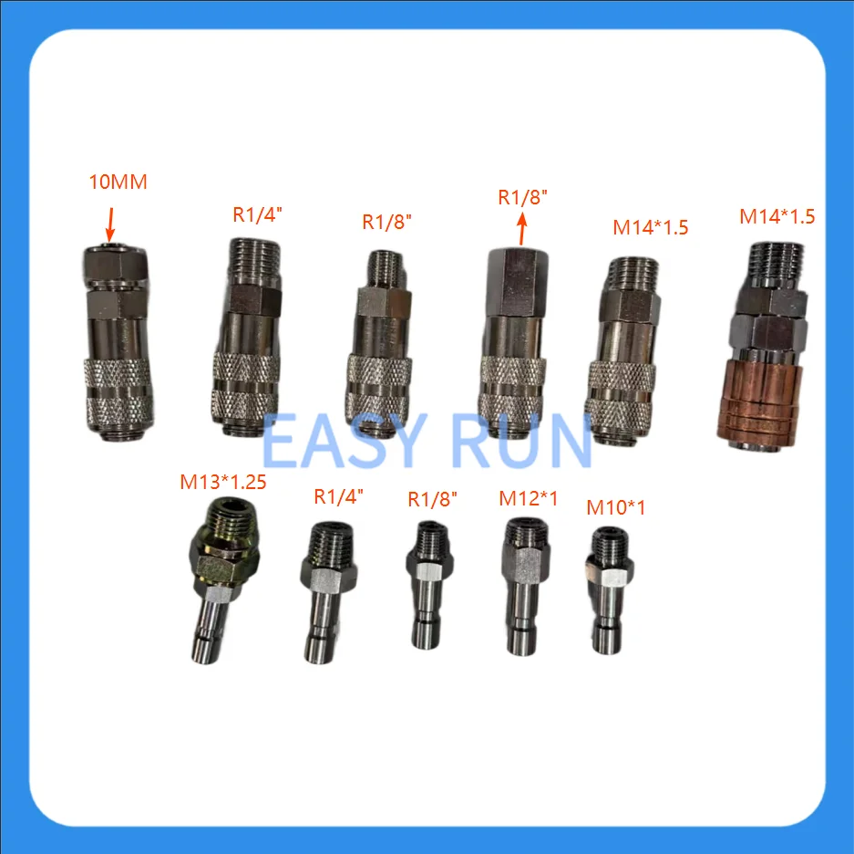 Lubrication Fittings Female & Male w/ Check Valve (Male + Dust Cap) Threads M14x1.5 R1/8 R1/4 M12x1 M10x1 for 8/10mm Tube
Lubrication Fittings Female & Male w/ Check Valve (Male + Dust Cap) Threads M14x1.5 R1/8 R1/4 M12x1 M10x1 for 8/10mm Tube