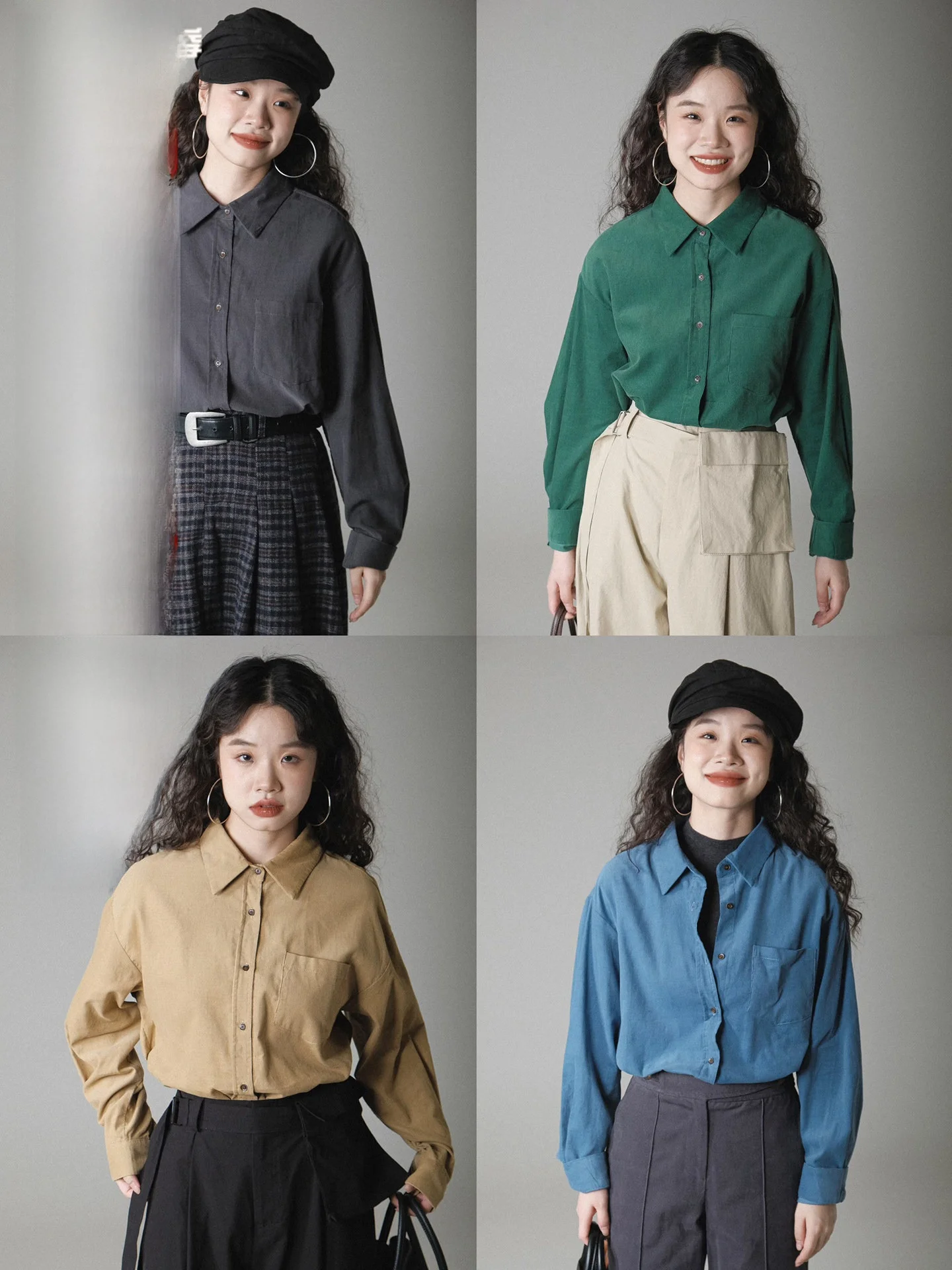Classic Ivy Yang ket Single Button Corduroy irt Basic Sle Commute Simple Elegance Top Women's Casual Faion Cotton Blend
Classic Ivy Yang ket Single Button Corduroy irt Basic Sle Commute Simple Elegance Top Women's Casual Faion Cotton Blend