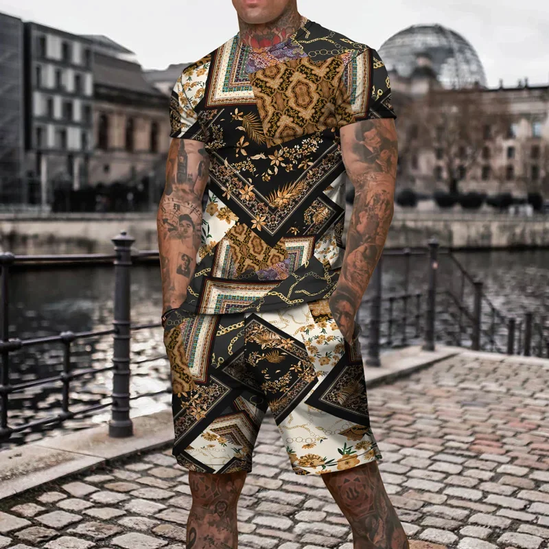 Casual Shorts Tshirts Sport Suit Male Oversized Men 2025 Summer Trend Sets Vintage 3D Printed Tracksuits Clothes Mens Sportswear
Casual Shorts Tshirts Sport Suit Male Oversized Men 2025 Summer Trend Sets Vintage 3D Printed Tracksuits Clothes Mens Sportswear