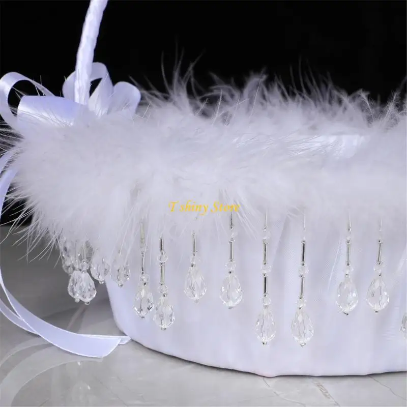 N58F Lightweight Decorative Crystal Fringe Bridal Basket For Wedding Celebrations And Formal Event
N58F Lightweight Decorative Crystal Fringe Bridal Basket For Wedding Celebrations And Formal Event