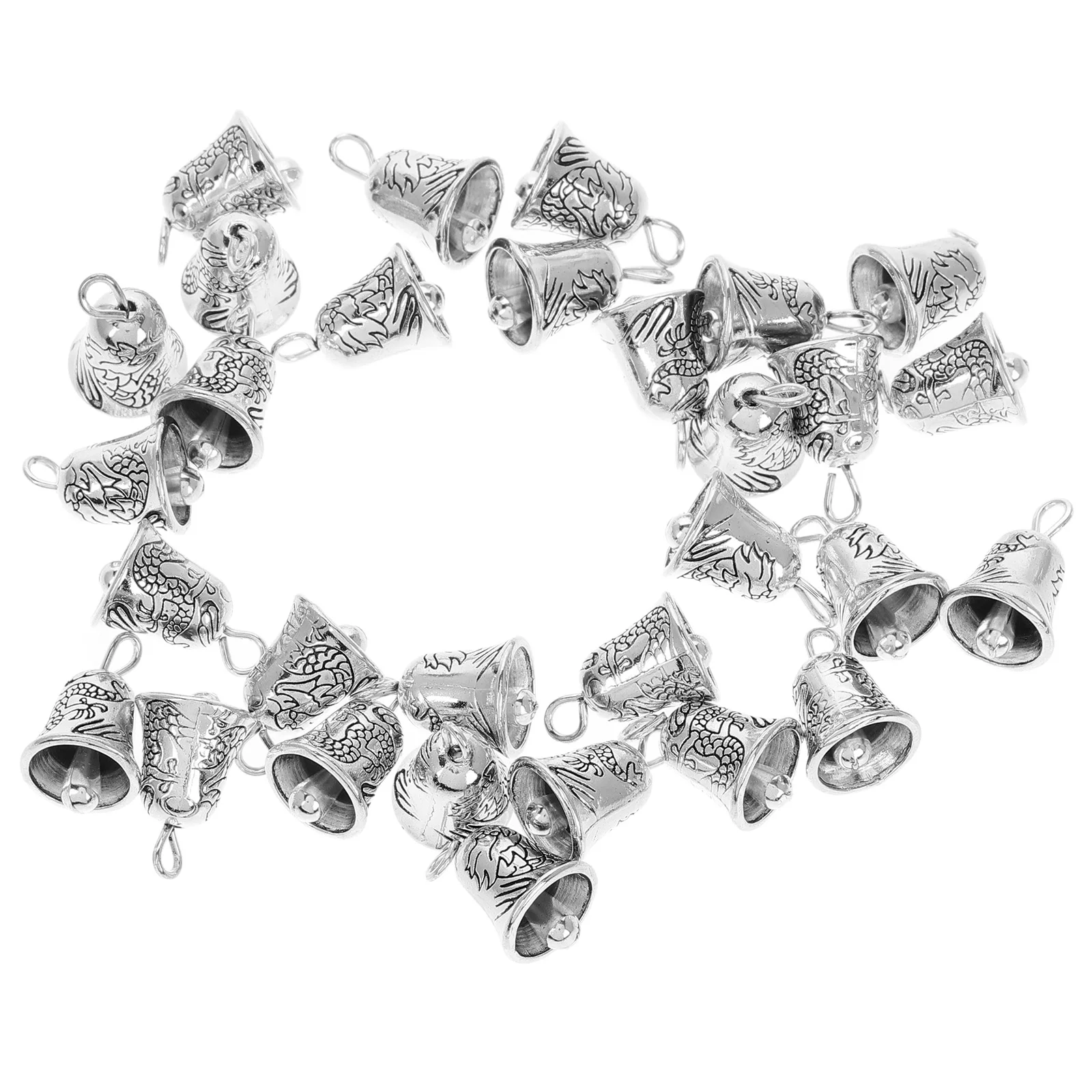 30pcs Vintage Silver Bells Alloy Christmas Bell Pendant Mini Wind Chime Jingle DIY Crafting Decor Hanging Accessories
30pcs Vintage Silver Bells Alloy Christmas Bell Pendant Mini Wind Chime Jingle DIY Crafting Decor Hanging Accessories