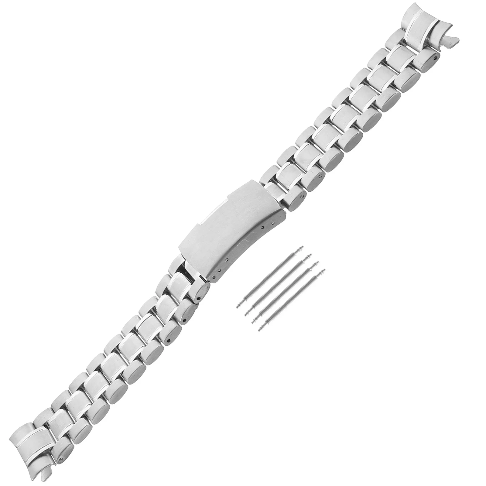 4Pcs Stainless Steel Watch Strap 20Mm Curved End Solid Links Foldover Clasp Quick Release Replacement Silver Spring Bars
4Pcs Stainless Steel Watch Strap 20Mm Curved End Solid Links Foldover Clasp Quick Release Replacement Silver Spring Bars