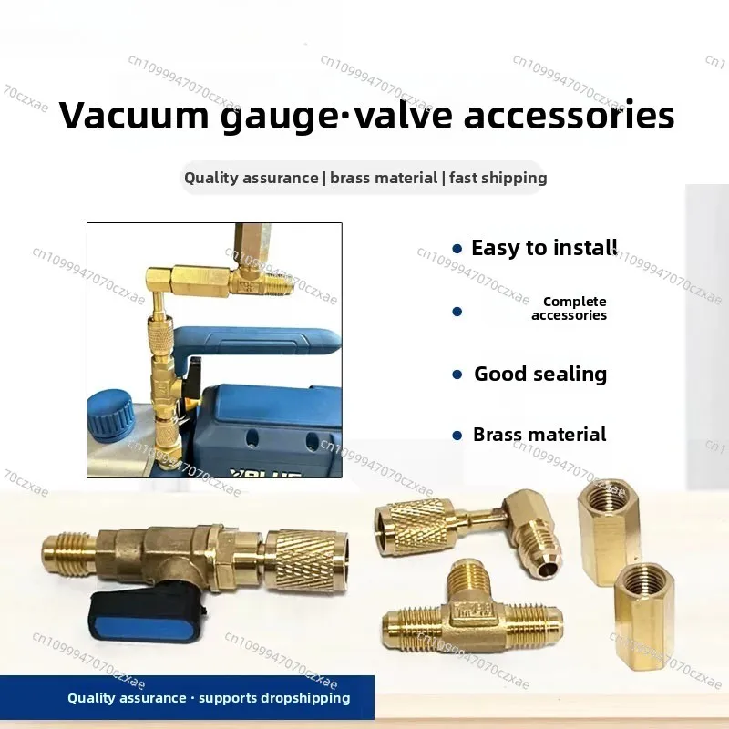 Digital Vacuum Gauge Connector, Vacuum Gauge Adapter R22 Air Conditioner Filling Valve Safety Valve 7/16 Ball Valve Switch
Digital Vacuum Gauge Connector, Vacuum Gauge Adapter R22 Air Conditioner Filling Valve Safety Valve 7/16 Ball Valve Switch