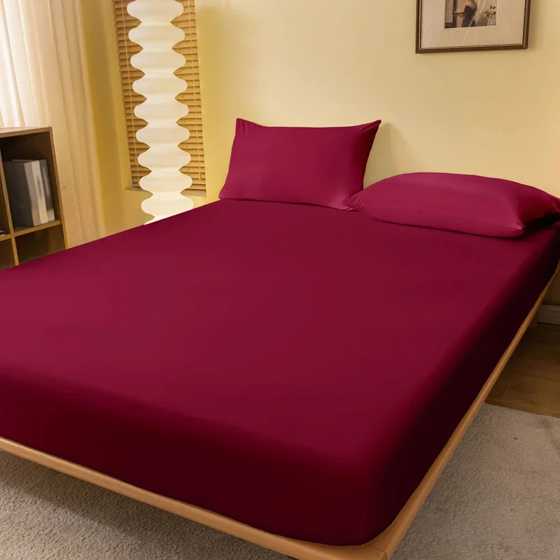 1 piece of solid matte bedsheet, wine red bedspread for bedroom, bedding (excluding pillowcases)
1 piece of solid matte bedsheet, wine red bedspread for bedroom, bedding (excluding pillowcases)