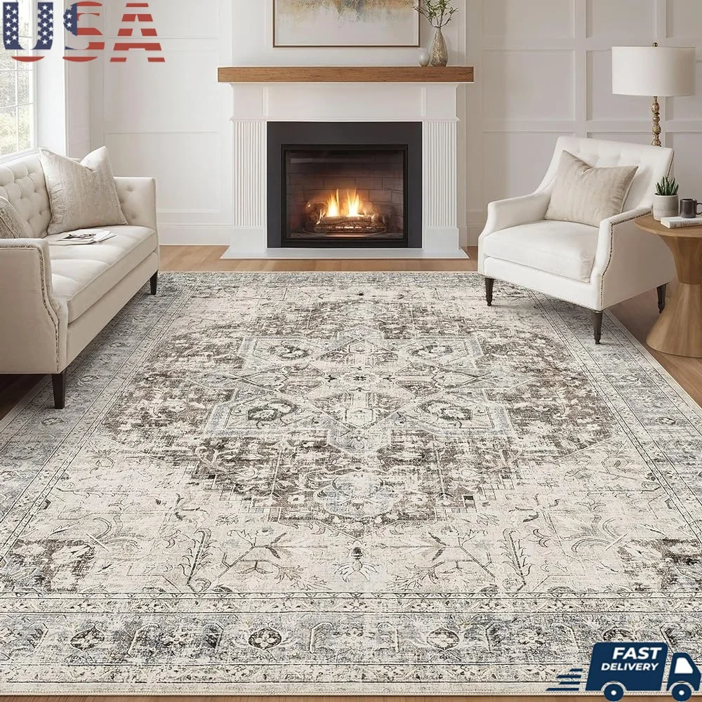 Machine Washable Vintage Area Rug Non Slip Washable Indoor Carpet Soft Durable Stain Resistant Living Room Bedroom Decor
Machine Washable Vintage Area Rug Non Slip Washable Indoor Carpet Soft Durable Stain Resistant Living Room Bedroom Decor