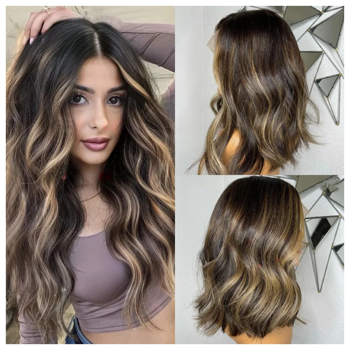 Synthetic Ombre Brown Blonde Highlight Wig for Women Glueless Body Wavy 13x4 Lace Front Daily Wear Cosplay Hair
Synthetic Ombre Brown Blonde Highlight Wig for Women Glueless Body Wavy 13x4 Lace Front Daily Wear Cosplay Hair