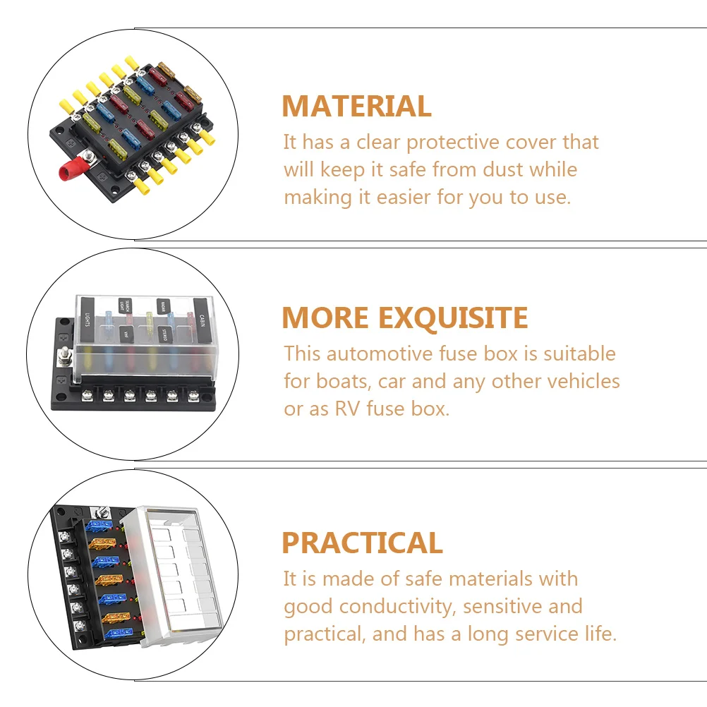 Fuse Holder Suit Marine Block Waterproof Automotive Fused Distribution Terminal Organizer Car ABS Alloy Stainless Rubber
Fuse Holder Suit Marine Block Waterproof Automotive Fused Distribution Terminal Organizer Car ABS Alloy Stainless Rubber