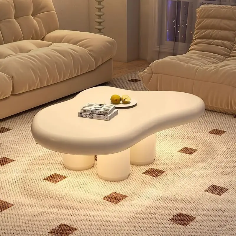 # Cloud-shaped Coffee Table Luxurious Minimalist Modern Design for Small Spaces Cream-Colored Living Room Furniture Movable
# Cloud-shaped Coffee Table Luxurious Minimalist Modern Design for Small Spaces Cream-Colored Living Room Furniture Movable