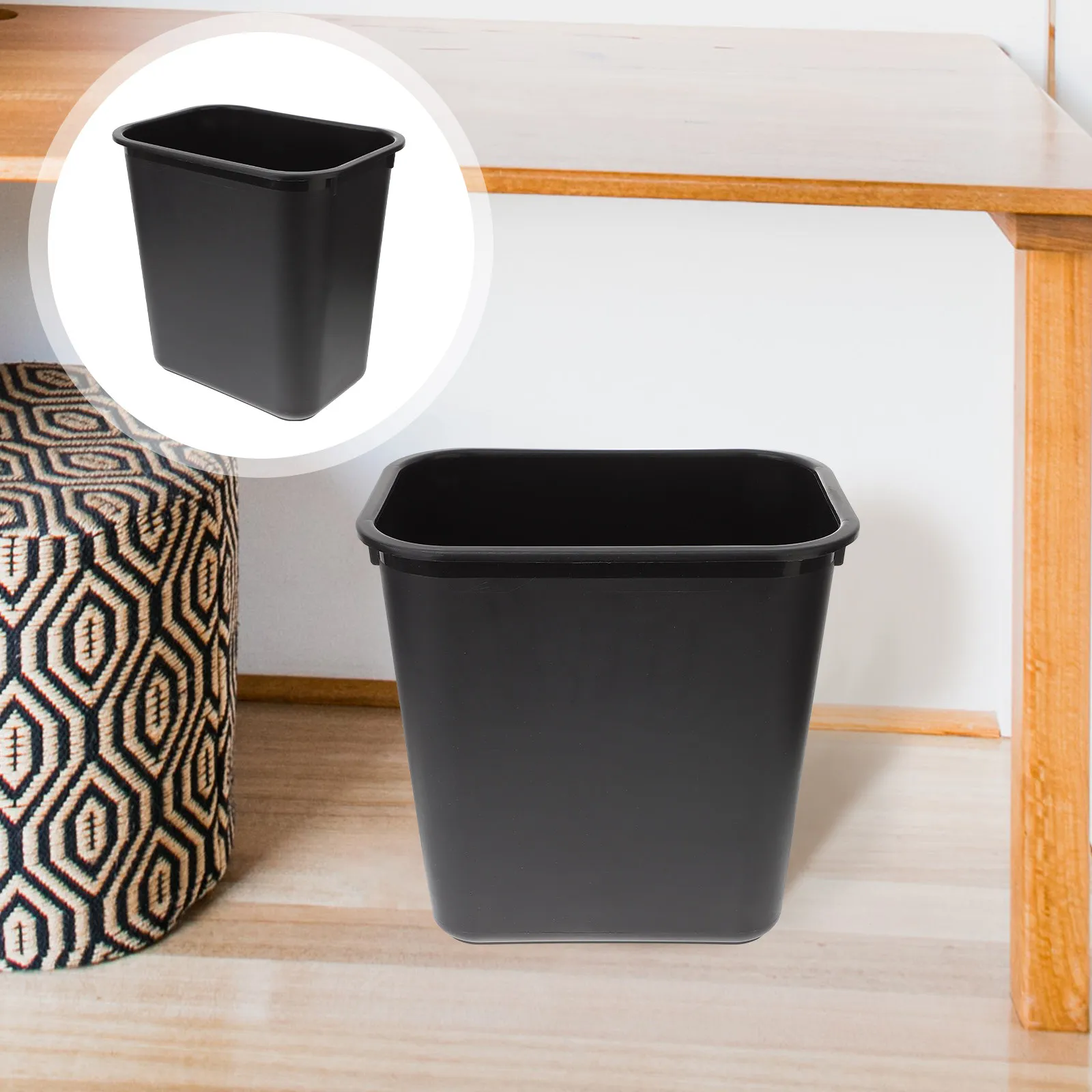 Black Square Plastic Garbage Can Multi-Functional Desktop Waste Container for Home Office Bathroom Laundry Utility Room Storage
Black Square Plastic Garbage Can Multi-Functional Desktop Waste Container for Home Office Bathroom Laundry Utility Room Storage