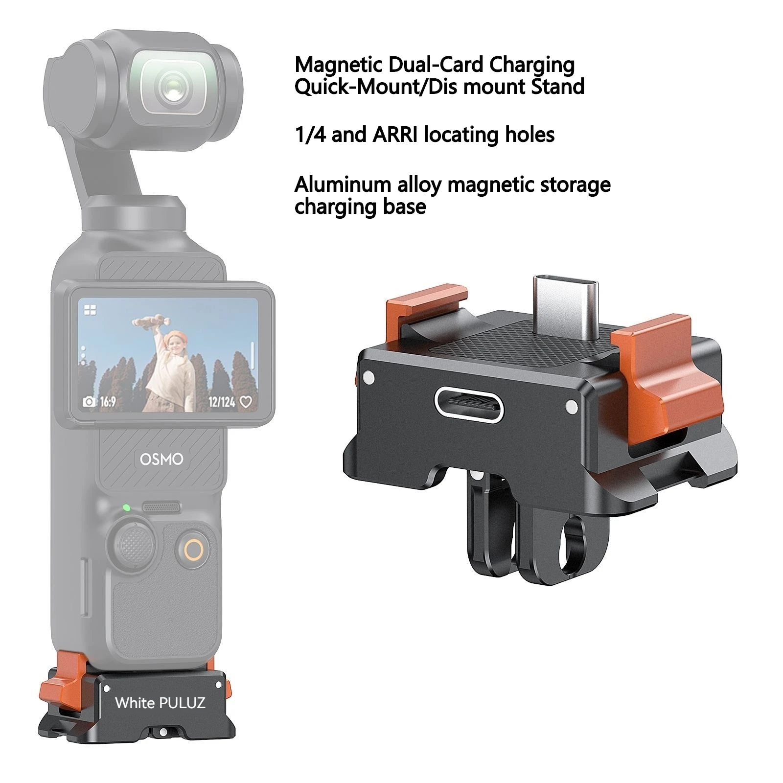 For DJI Pocket3 Installation Charging Base Made of Aluminum Metal Type-C with Ports Pocket3 Quick Release adapter Accessory
For DJI Pocket3 Installation Charging Base Made of Aluminum Metal Type-C with Ports Pocket3 Quick Release adapter Accessory