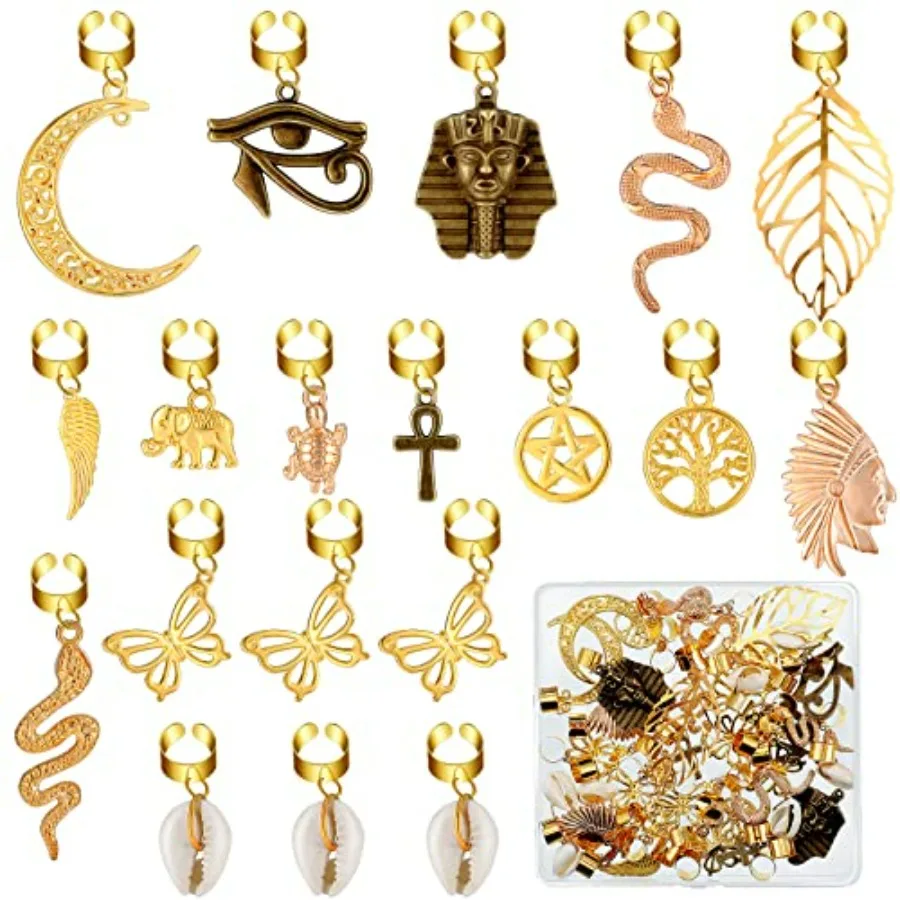 40 Pcs Hair Jewelry for Women Braids Loc Hair Charms Gold Hairs Accessories for Men Braids Dreadlock African Style Butterfly DI
40 Pcs Hair Jewelry for Women Braids Loc Hair Charms Gold Hairs Accessories for Men Braids Dreadlock African Style Butterfly DI