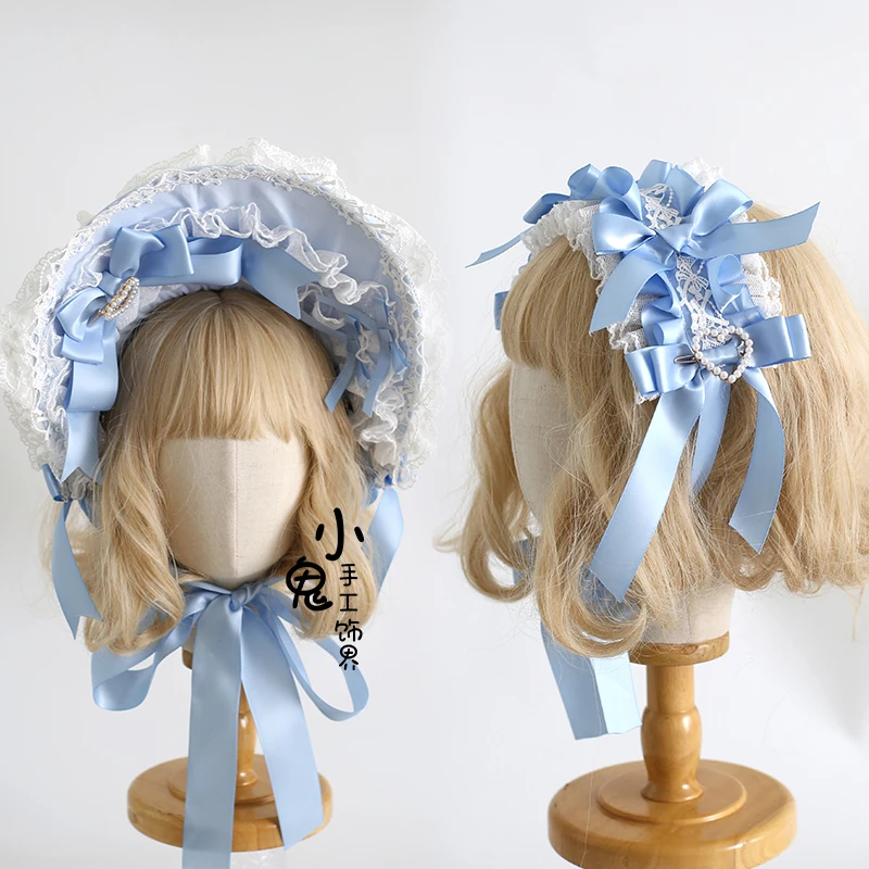 Original Light Blue Lolita Velvet Cake Hair Accessories Gorgeous Top Hat Lace Headband Hair Accessories for Women 
Original Light Blue Lolita Velvet Cake Hair Accessories Gorgeous Top Hat Lace Headband Hair Accessories for Women