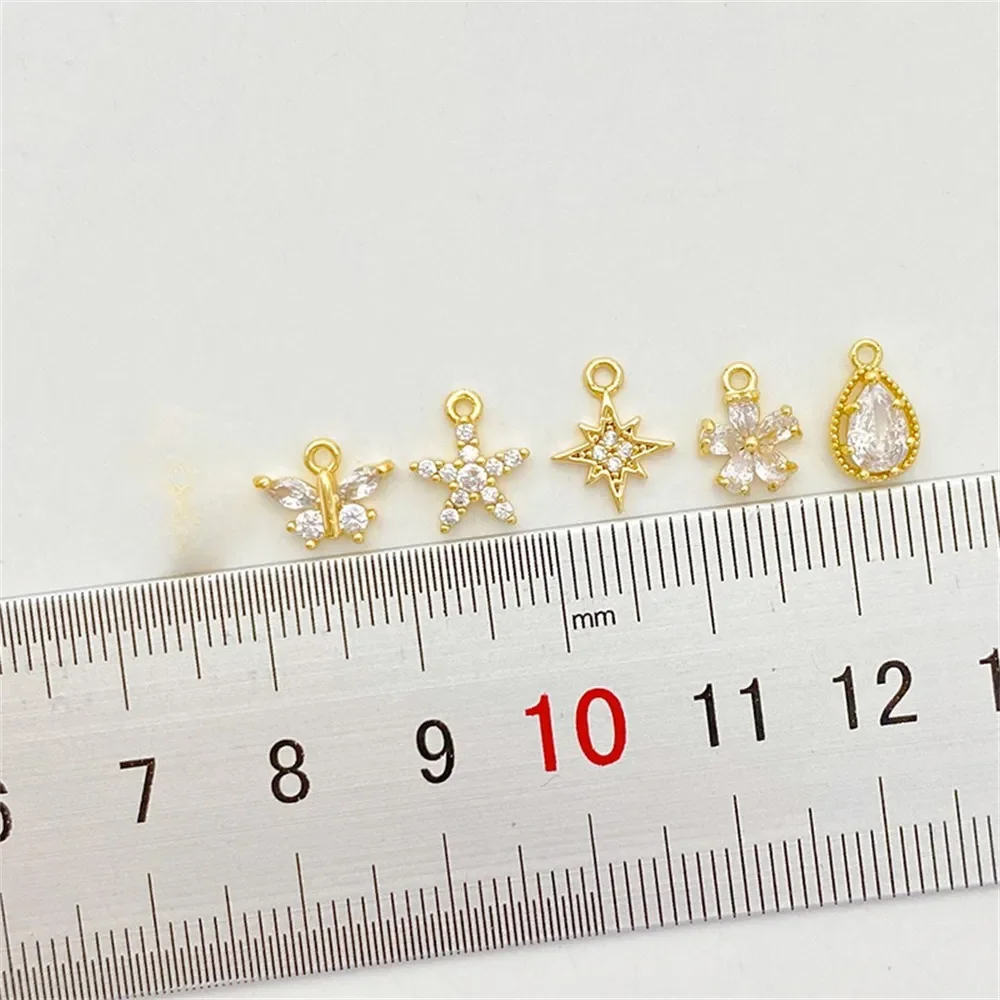 14K Gold Bag Color Zirconium Flower Butterfly Star Small Pendant Handmade DIY Bracelet Necklace Jewelry Material Accessories
14K Gold Bag Color Zirconium Flower Butterfly Star Small Pendant Handmade DIY Bracelet Necklace Jewelry Material Accessories
