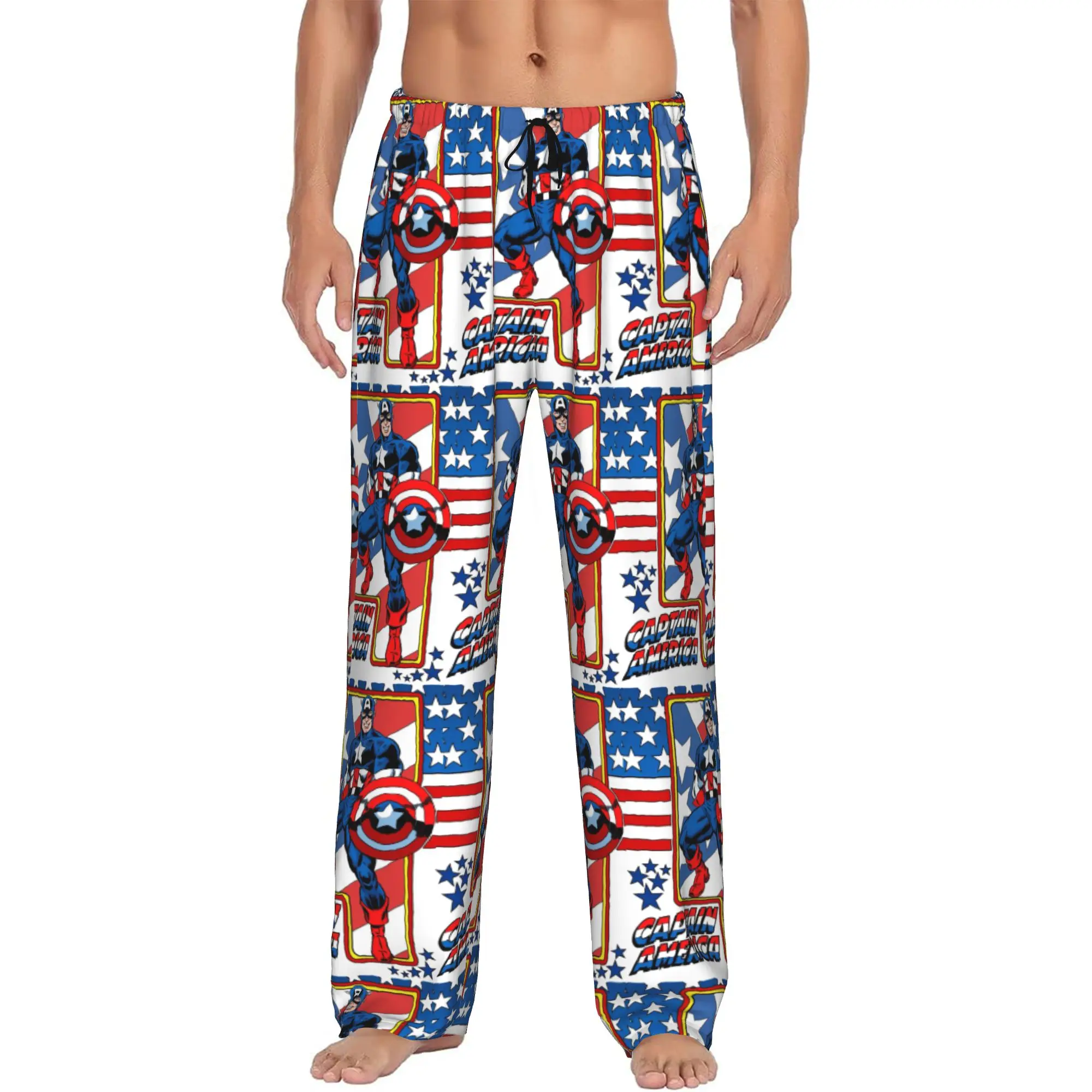 Custom Men's Captain Anime America Pajama Pants Print Sleep Sleepwear Bottoms with Pockets
Custom Men's Captain Anime America Pajama Pants Print Sleep Sleepwear Bottoms with Pockets