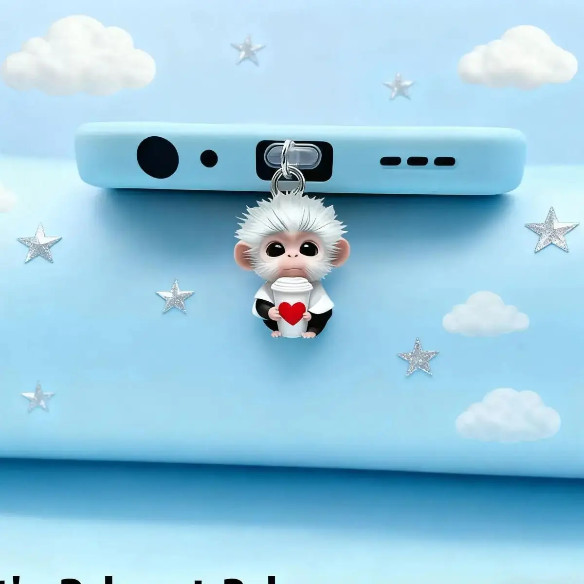 White haired chubby mouth monkey love bottle charging port decoration Suitable with iPhone, Type-C, iPad, Android tablet AirPods
White haired chubby mouth monkey love bottle charging port decoration Suitable with iPhone, Type-C, iPad, Android tablet AirPods
