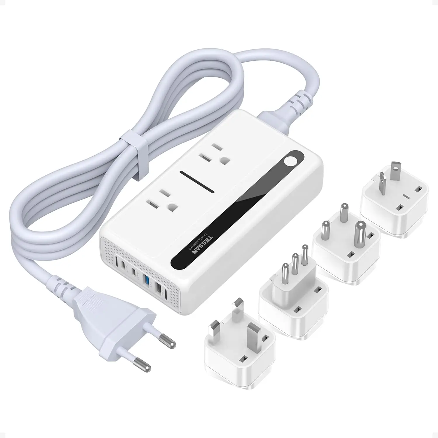 220V To 110V Voltage Converter, Universal Travel Pter With 4 Usb Ports (2 Usb C), 2 Ac Sockets And Eu/Uk/Au/It/In International
220V To 110V Voltage Converter, Universal Travel Pter With 4 Usb Ports (2 Usb C), 2 Ac Sockets And Eu/Uk/Au/It/In International