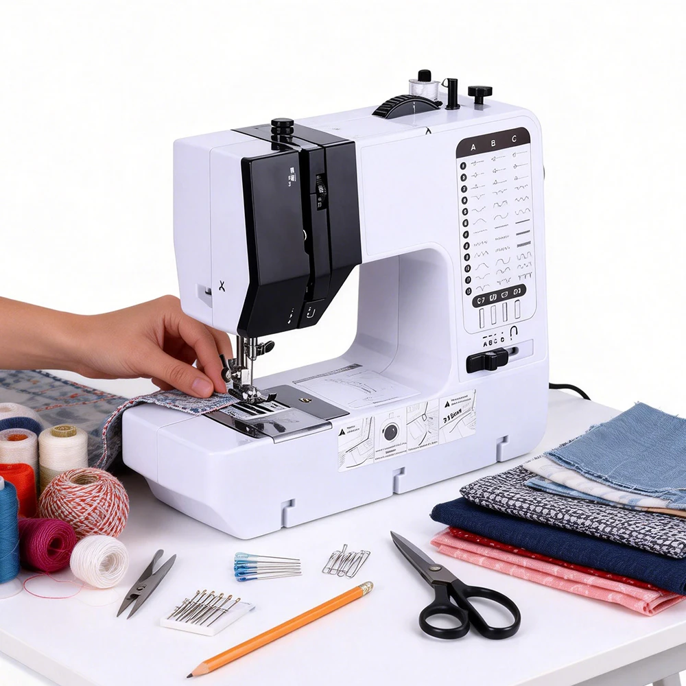 Electrec 38 Stitches Mini Sewing Machine Portable Handy Replaceable Presser Foot Overlock Start Button Winding With Pedal
Electrec 38 Stitches Mini Sewing Machine Portable Handy Replaceable Presser Foot Overlock Start Button Winding With Pedal