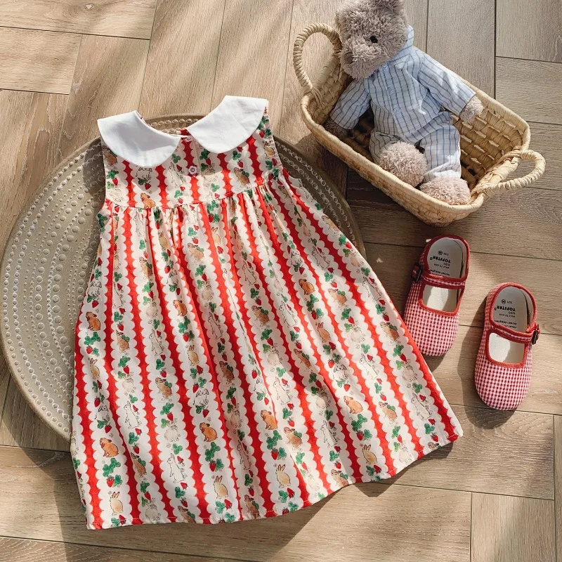 2025 Summer New Flower Collar Rabbit Embroidered Girls' Dress with Bubble Sleeves Sweet Children's Princess Skirt Korean Edition
2025 Summer New Flower Collar Rabbit Embroidered Girls' Dress with Bubble Sleeves Sweet Children's Princess Skirt Korean Edition
