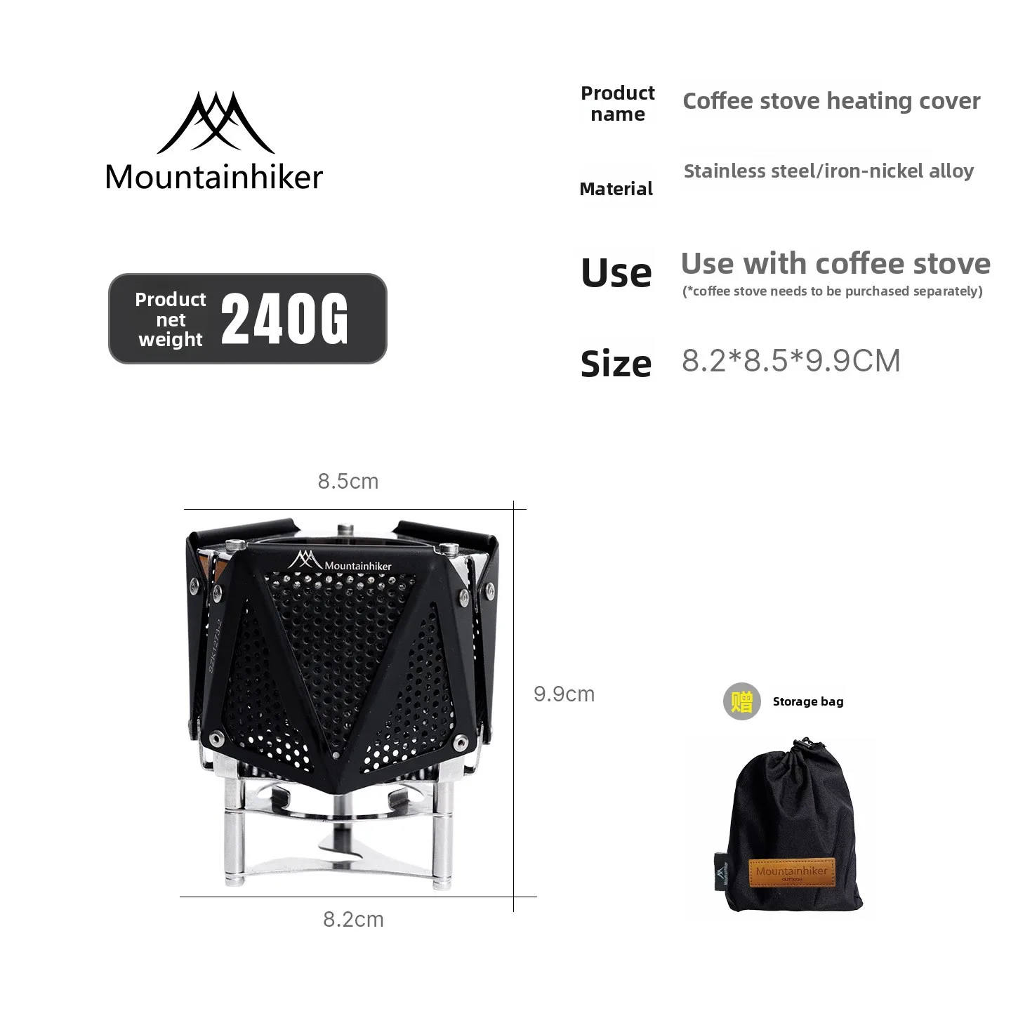 MOUNTAINHIKER Upgrade Coffee Stove Heating Cover Outdoor Camping Home Office Small Portable Fire Multifunctional Heating Cover
MOUNTAINHIKER Upgrade Coffee Stove Heating Cover Outdoor Camping Home Office Small Portable Fire Multifunctional Heating Cover
