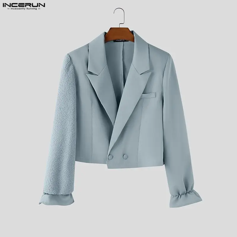 INCERUN Men Blazer Plush Patchwork Lapel Long Sleeve Crop Coats Men Streetwear Button Spring 2026 Fashion Casual Male Suit S-3XL
INCERUN Men Blazer Plush Patchwork Lapel Long Sleeve Crop Coats Men Streetwear Button Spring 2026 Fashion Casual Male Suit S-3XL