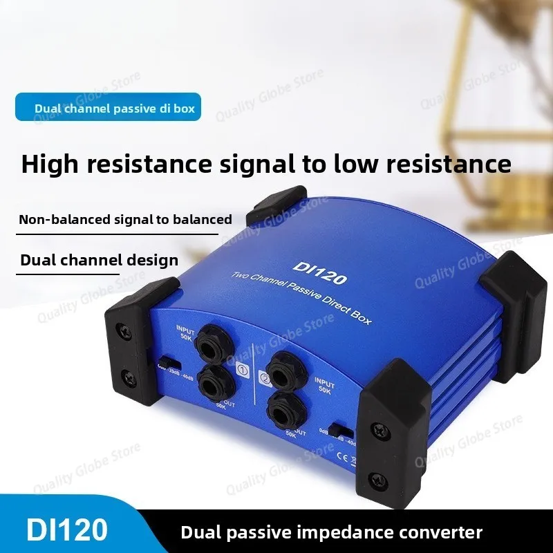 DI120 Two-Way Passive DI Box Impedance Converter DI BOX Stage Effect Device
DI120 Two-Way Passive DI Box Impedance Converter DI BOX Stage Effect Device